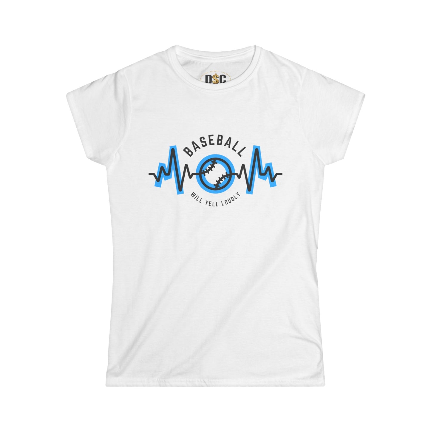 Baseball Mom Heartbeat Tee — Women's Baseball Mom T‑Shirt