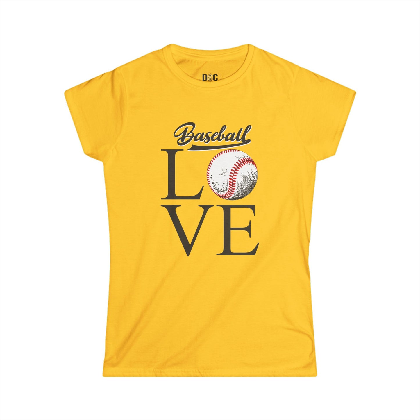 Personalized Baseball Love Tee — Custom Back Name & Number