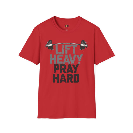 Lift Heavy Pray Hard T-Shirt — Christian Fitness Gym Tee