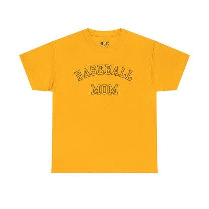 Baseball Mom T-Shirt – Vintage Collegiate Script Tee for Game Day