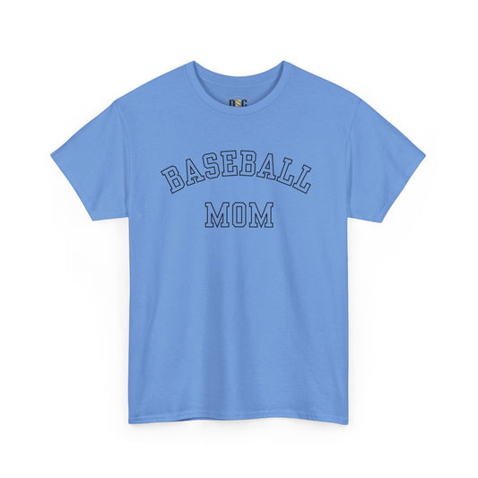 Baseball Mom T-Shirt – Vintage Collegiate Script Tee for Game Day