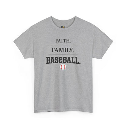 Faith. Family. Baseball. Tee
