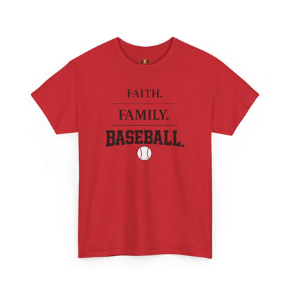 Faith. Family. Baseball. Tee