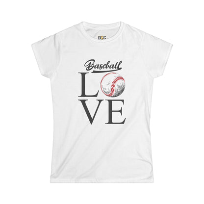 Personalized Baseball Love Tee — Custom Back Name & Number