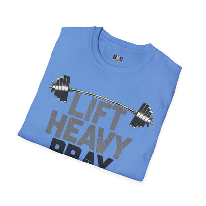 Lift Heavy Pray Hard T-Shirt — Christian Fitness Gym Tee