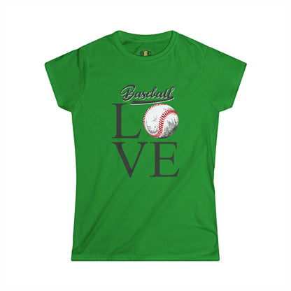 Personalized Baseball Love Tee — Custom Back Name & Number