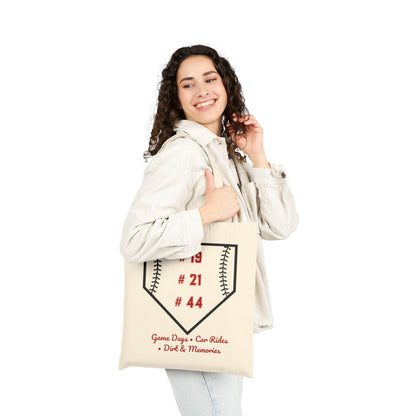 Baseball Mom Canvas Tote — Personalized Travel Bag with Up to 3 Player Numbers