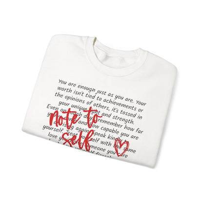 Note to Self. Ladies Soft Crewneck. Strong Message