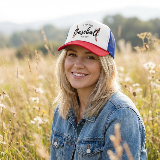 Baseball Mom Life Trucker Cap