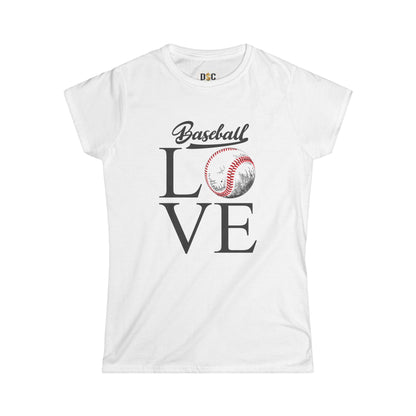 Personalized Baseball Love Tee — Custom Back Name & Number