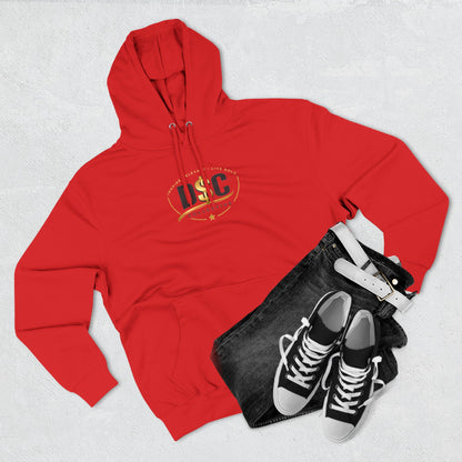 Pray. Hustle. Repeat. Fleece Hoodie — Motivational Three-Panel Heavy Pullover