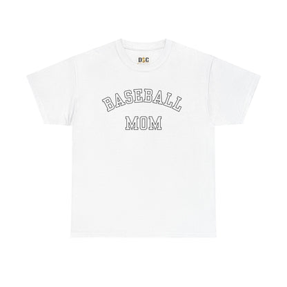 Baseball Mom T-Shirt – Vintage Collegiate Script Tee for Game Day