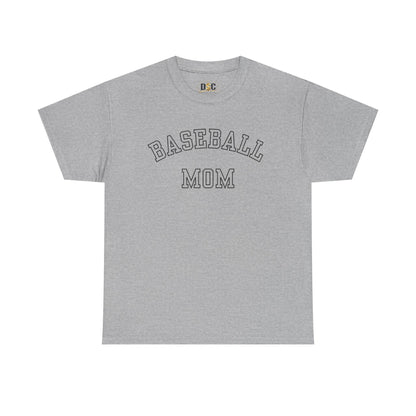 Baseball Mom T-Shirt – Vintage Collegiate Script Tee for Game Day