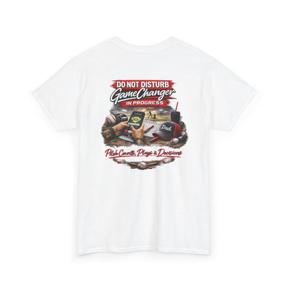 Baseball Dad T-Shirt — 'Dad Who Steps Up to Run GameChanger'