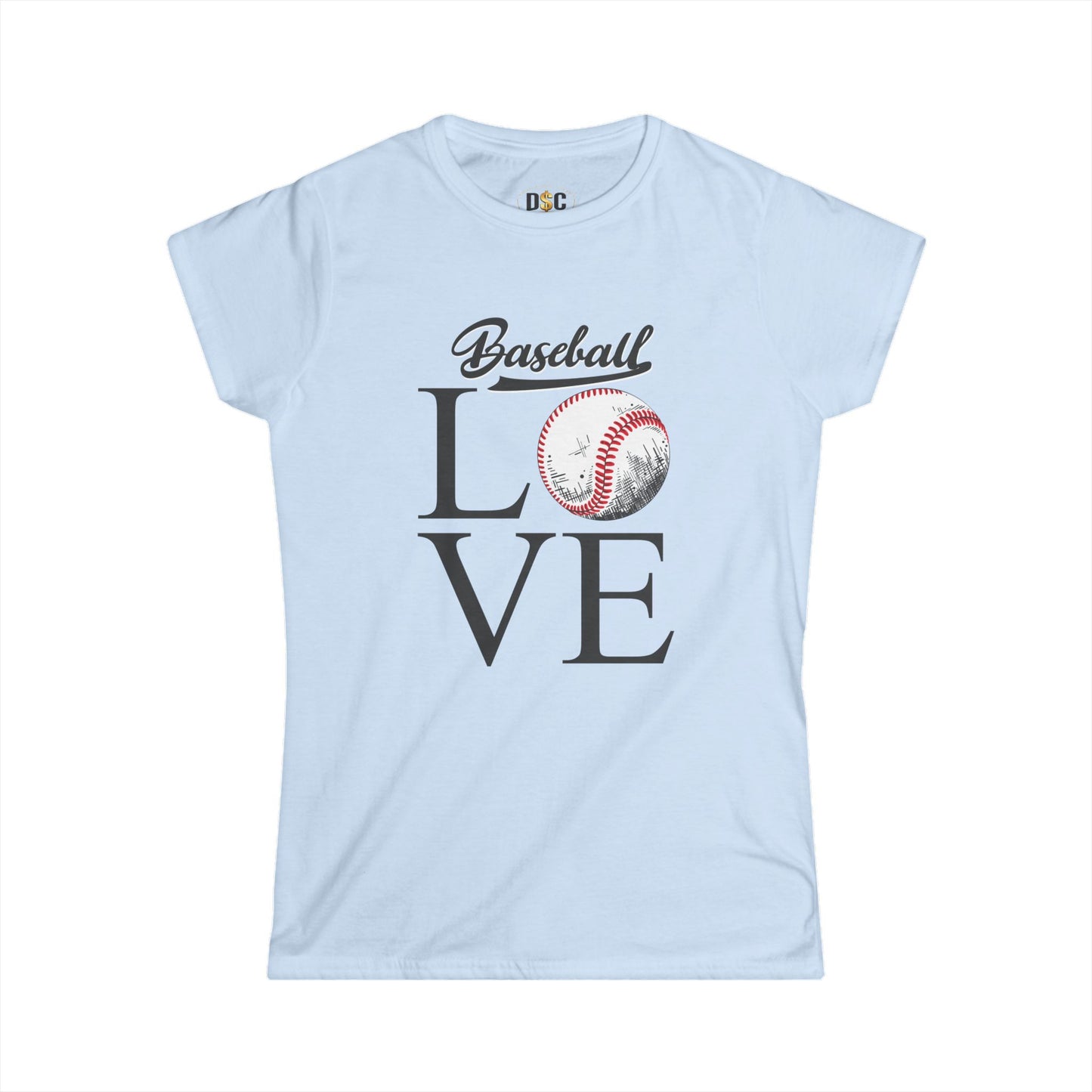 Personalized Baseball Love Tee — Custom Back Name & Number